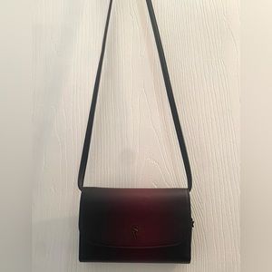 Dark maroon/brown and black